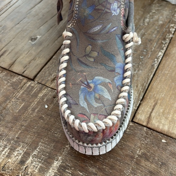 El Vaquero Italy Indio Mocc Boot NWT Freedom Flower - Picture 10 of 17